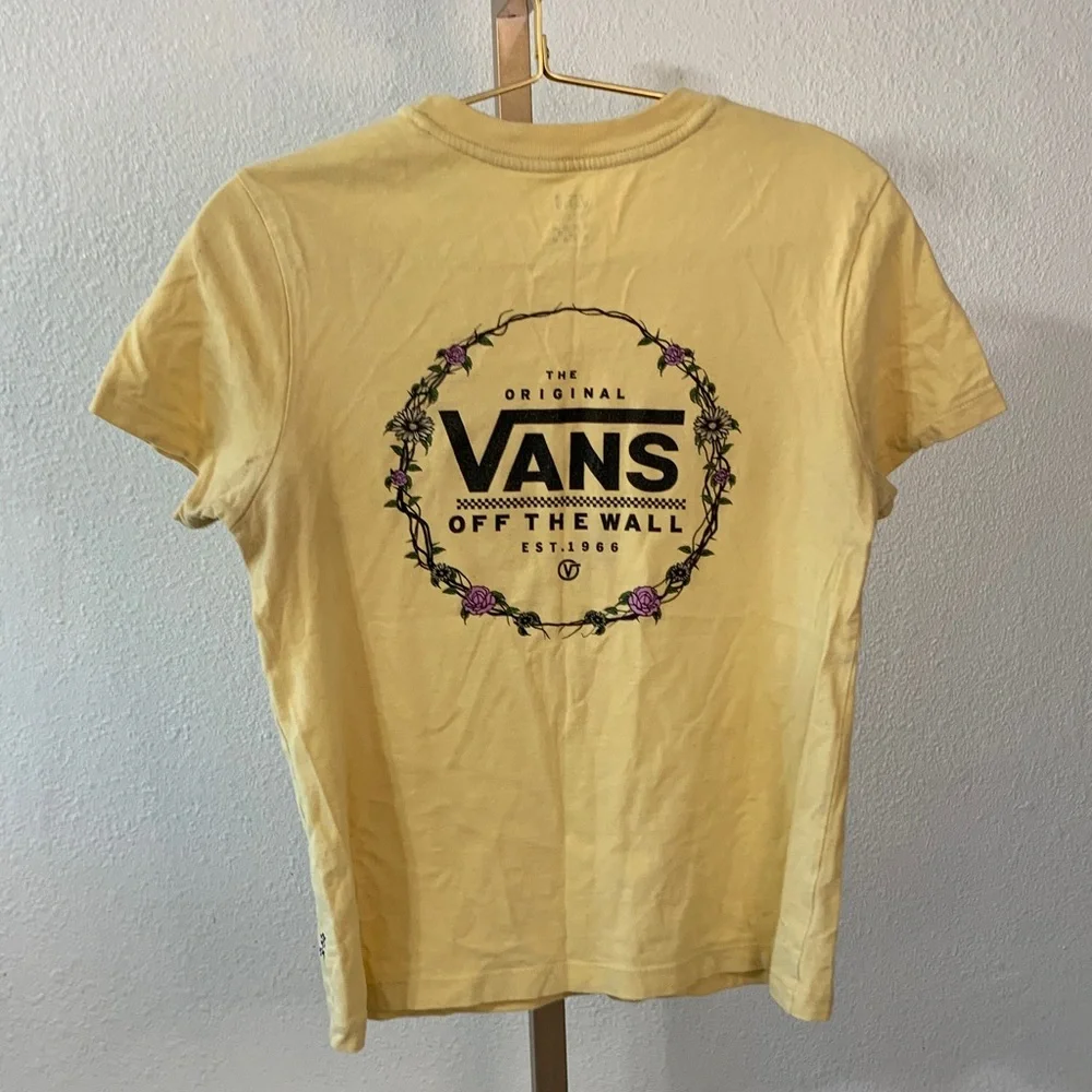 Vans Light Yellow Tee- small - Picture 4 of 5